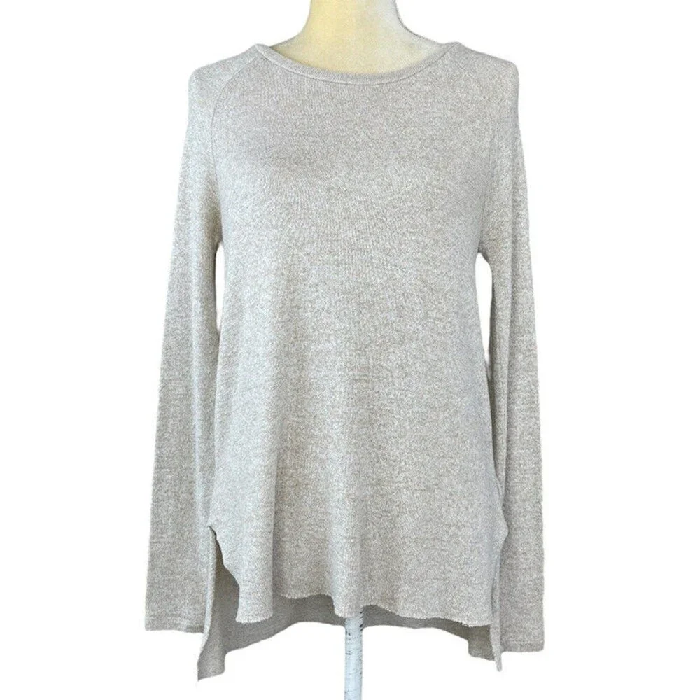 American Eagle Women’s Size XS Soft & Sexy Plush Beige knit Top Sweatshirt